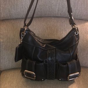Tignanello Black Leather Handbag